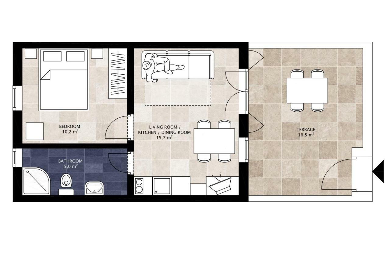 Apartments Kala Mendula Sutivan Ngoại thất bức ảnh