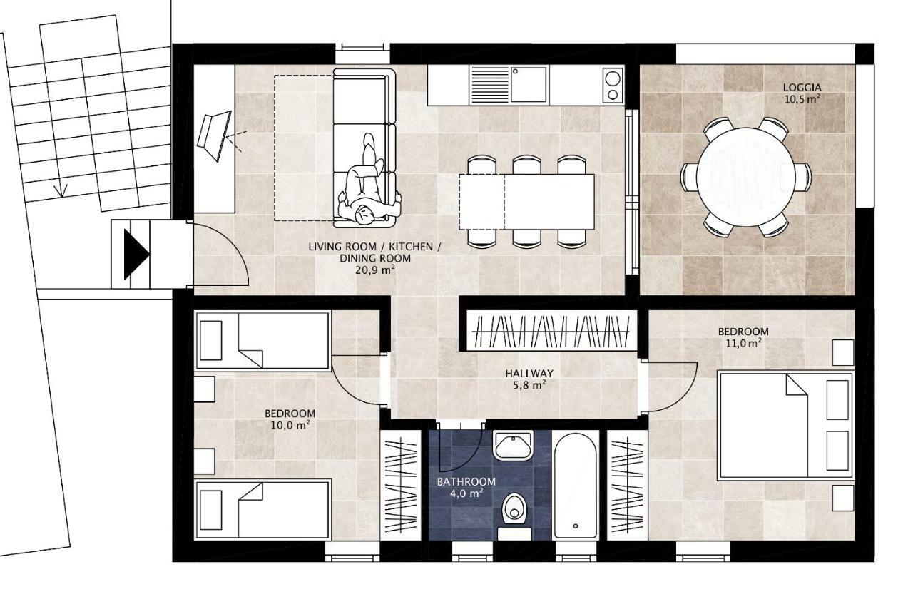Apartments Kala Mendula Sutivan Ngoại thất bức ảnh